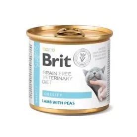 Brit Veterinary Diets GF cat Obesity 200 g konzerva